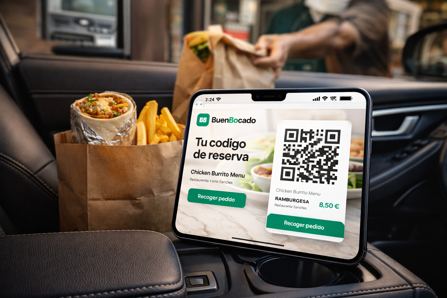 BuenBocado, flujo de reserva y recogida